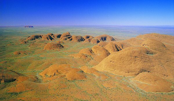 Kata Tjuta (Mount Olga) and Uluru (Ayers Rock) from Mount Connor